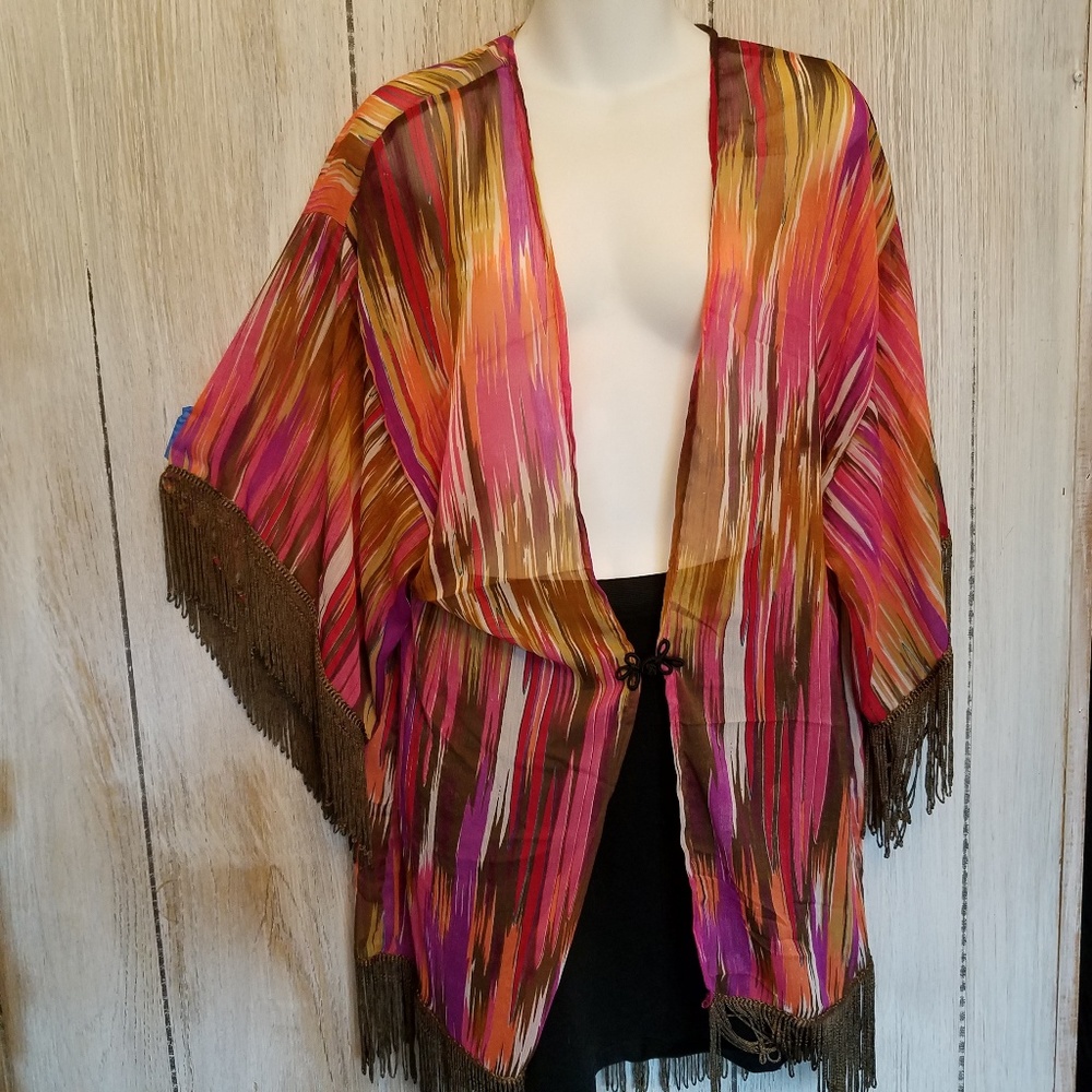 EUC cover up/sheer top M